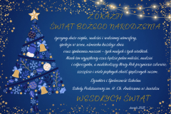 Midnight Blue Elegant Classy Christmas Thank You Card - 1